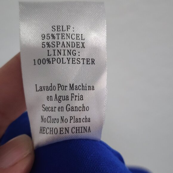 Women's One Shoulder Asymmetrical Top Blue Color Size Medium Special Occasions - Picture 8 of 8